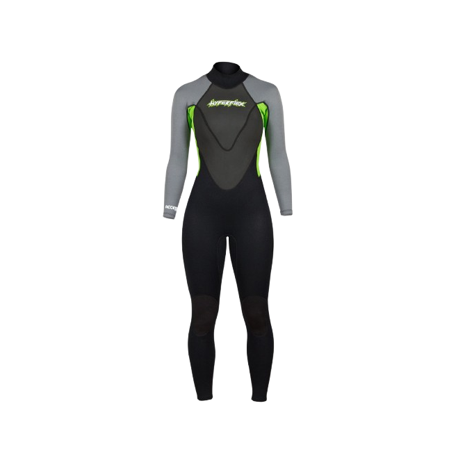 Hyperflex 3/2mm Access Women's Full Suit 4 Black/Green