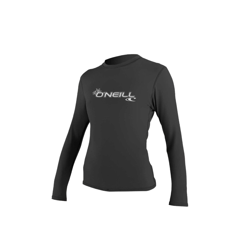 O'Neill Women's UPF 50+ Basic Skin Long Sleeve Rash Tee Large Black