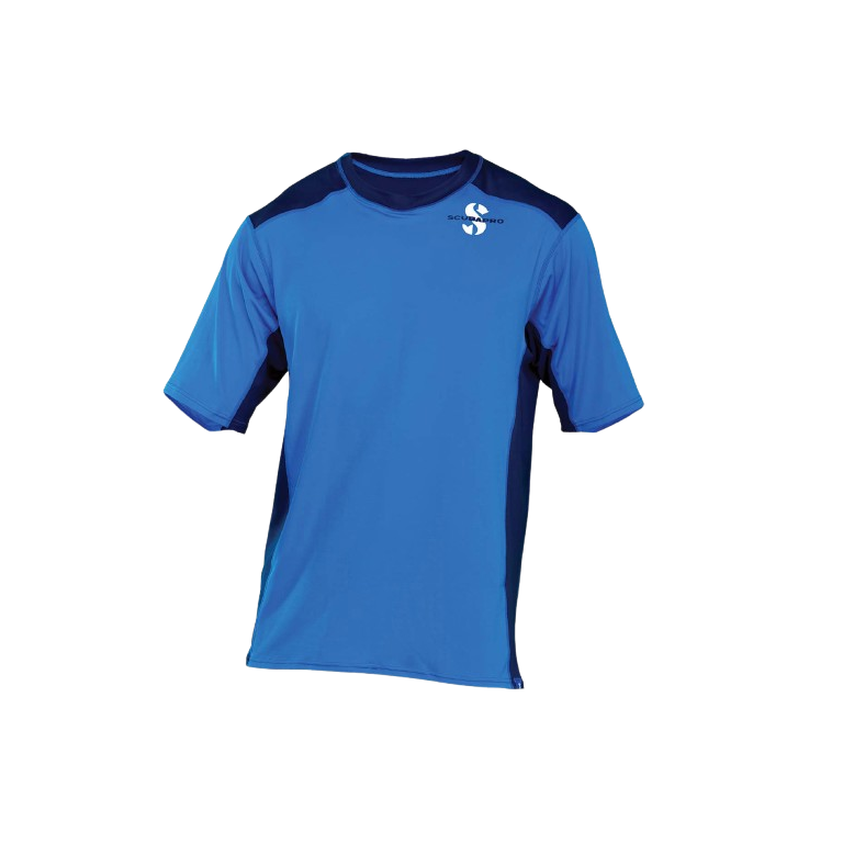 Scubapro Channel Flow Short Sleeve Men's Rash Guard Small Blue