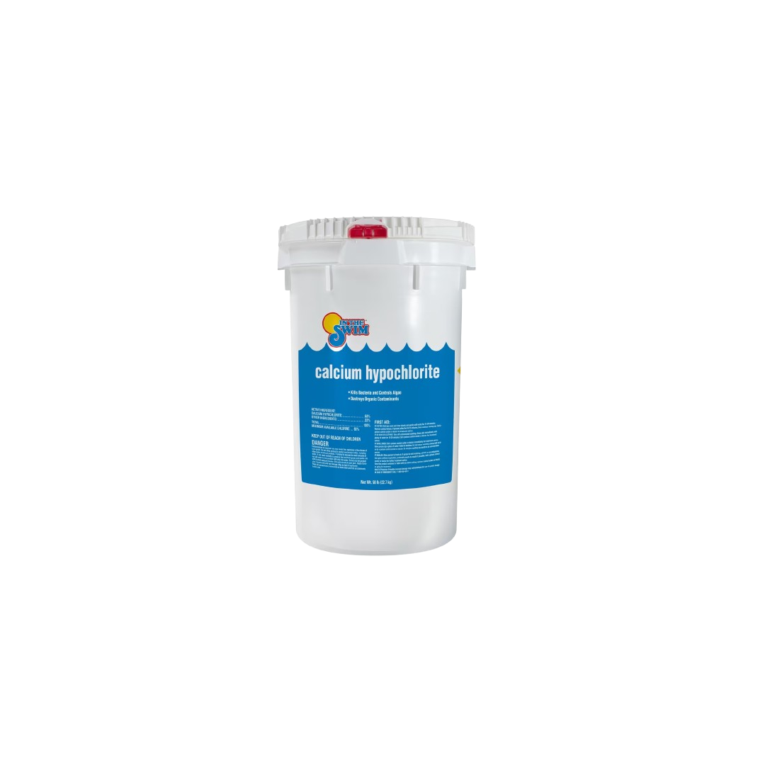 In The Swim - Calcium Hypochlorite Pool Shock Bucket - 50 lbs.