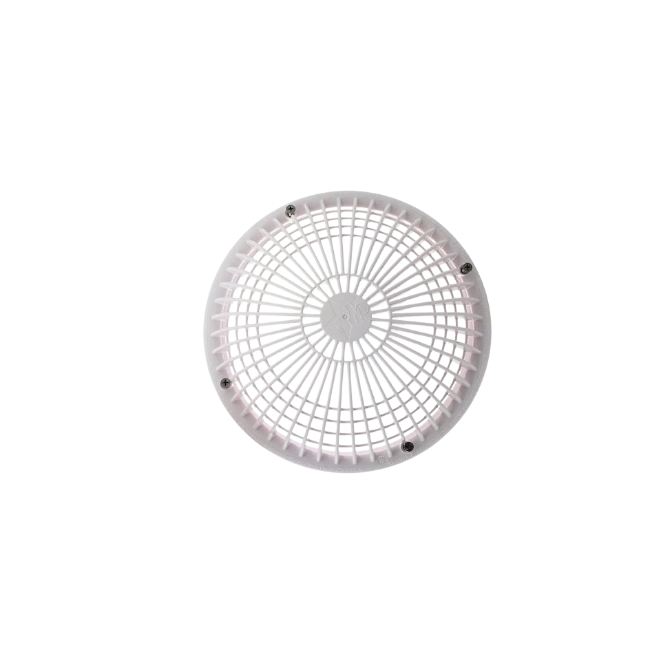 Aquastar - 10 inch Anti-Entrapment Cover with Vented Riser Mud Frame, White