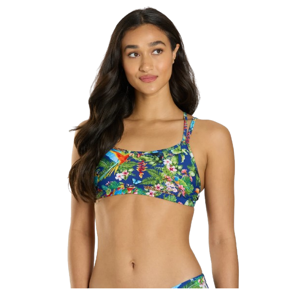 Sporti Active Tropical Oasis Double Cross Workout Bikini Top