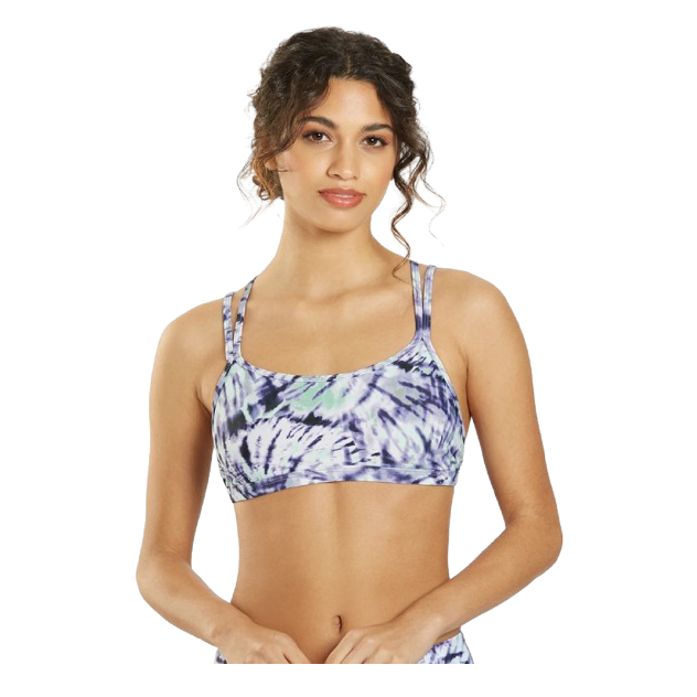 Sporti Active Moonlight Tie Dye Double Cross Workout Bikini Top