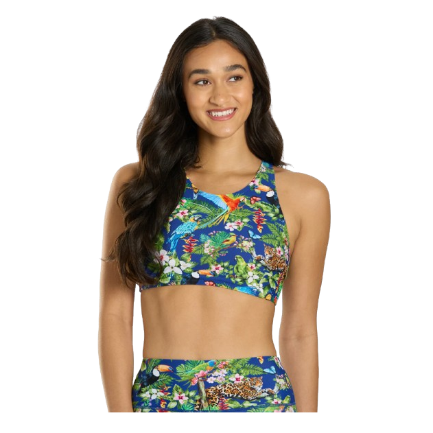 Sporti Active Tropical Oasis High Neck Crop Bikini Top