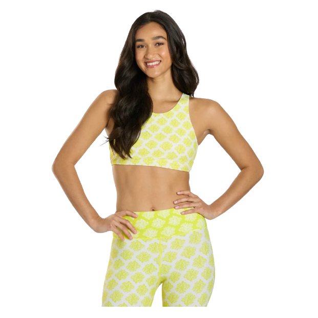 Sporti Active Coral Bloom High Neck Crop Bikini Top