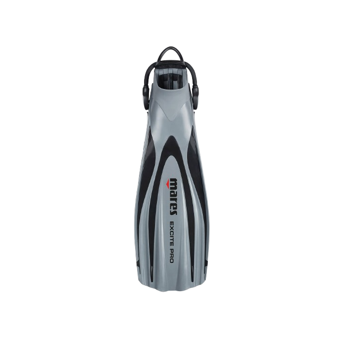 Mares Excite Pro Open Heel Fins, Grey X-Small Grey